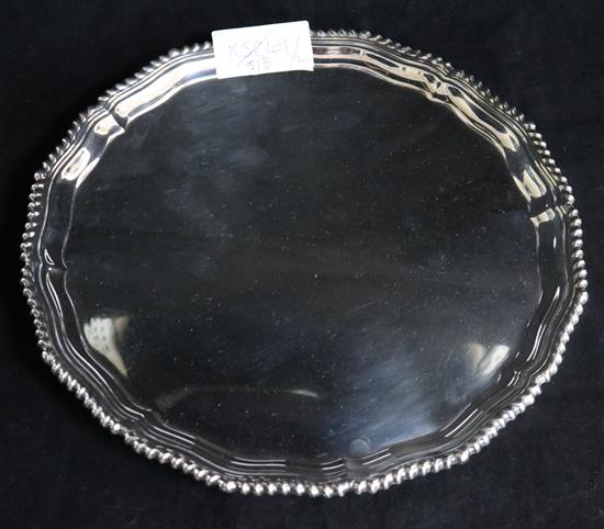 A 1960s Garrard & Co silver salver, 21 oz.